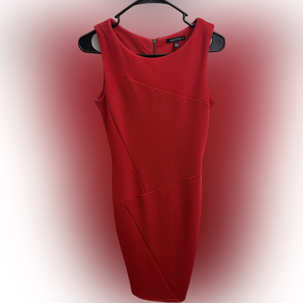 Eva Longoria Red midi dress
